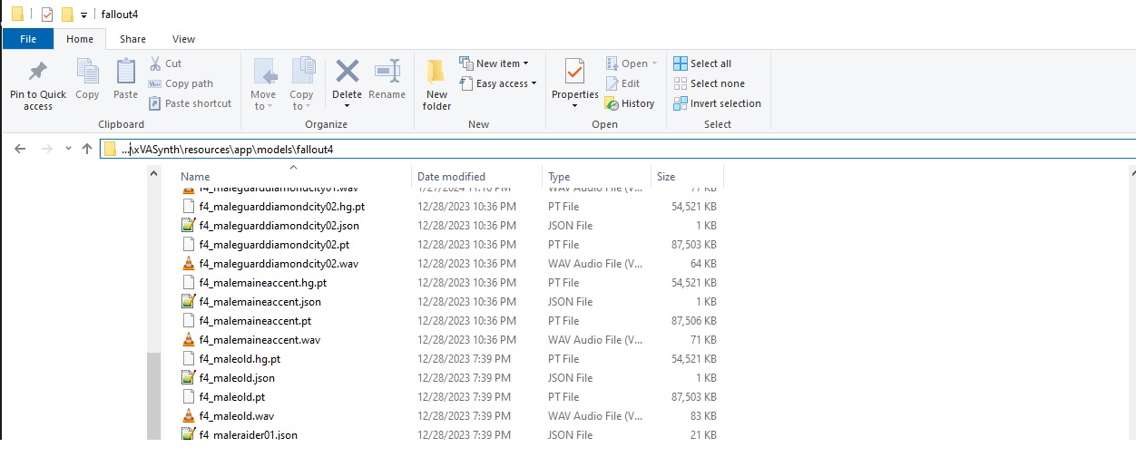 Fallout 4 XVASynth models folder